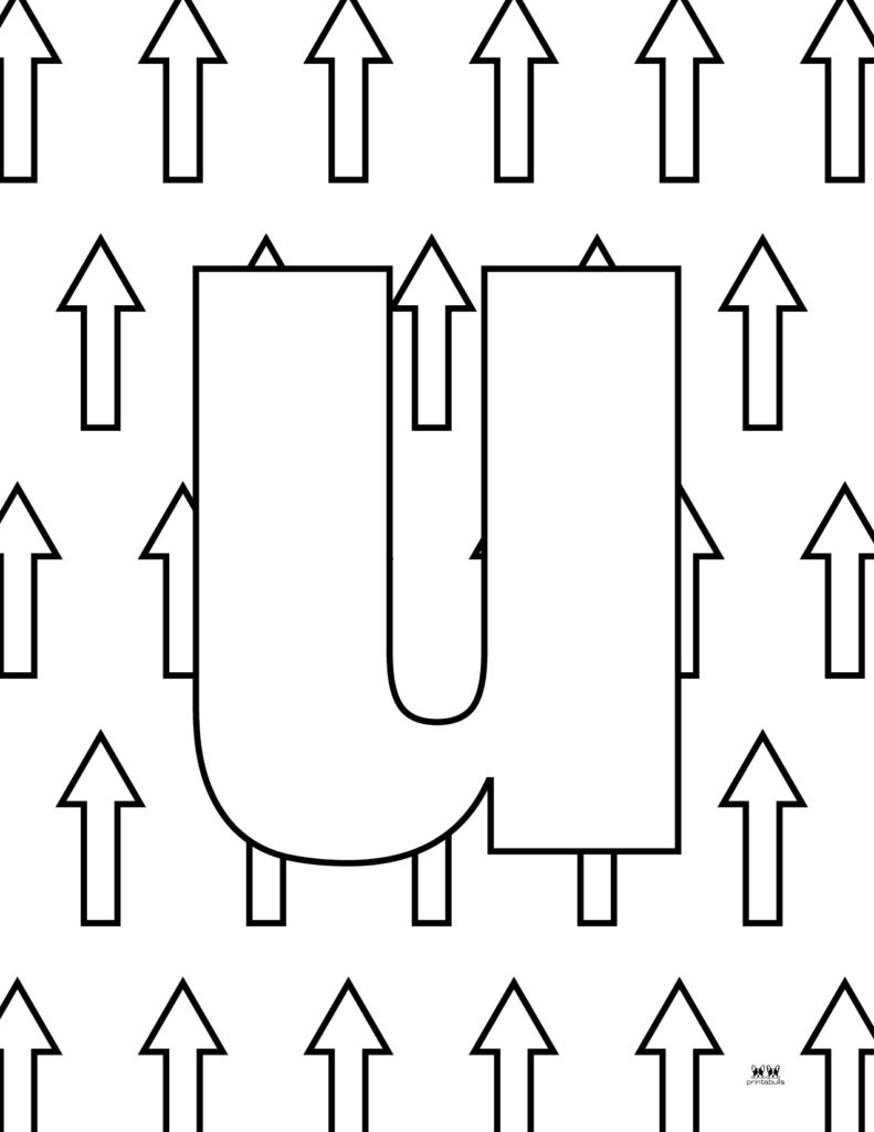 Letter u coloring pages