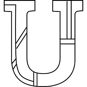 Uppercase u coloring page