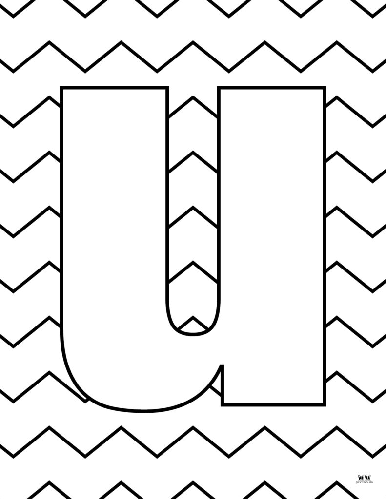 Letter u coloring pages