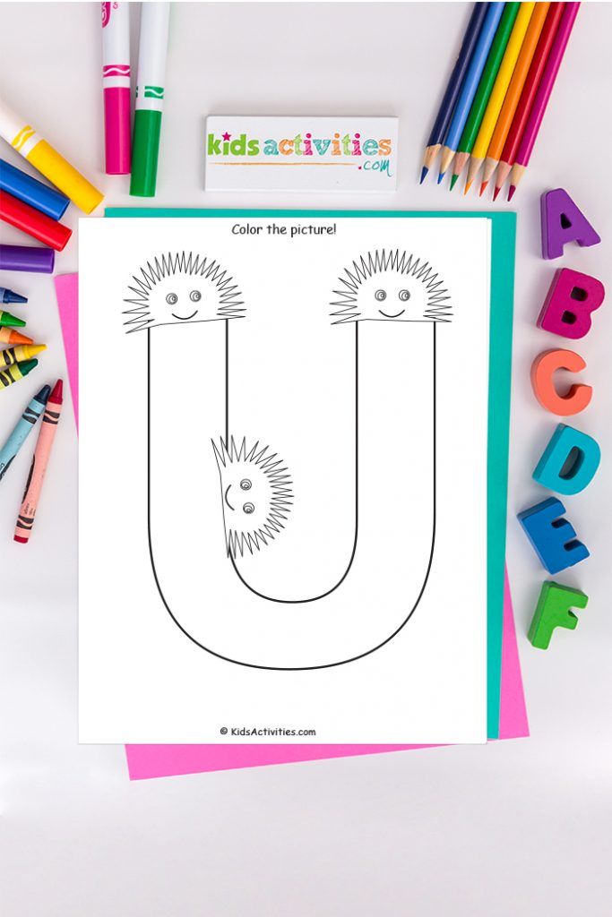 Letter u coloring page free alphabet coloring page kids activities blog