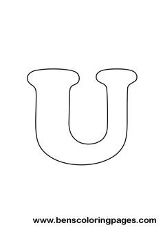 Free letter u coloring page letter stencils free lettering lettering