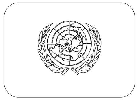 Flag of united nations emoji coloring page free printable coloring pages