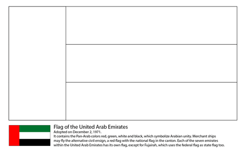 Flag of the united arab emirates coloring page free printable coloring pages