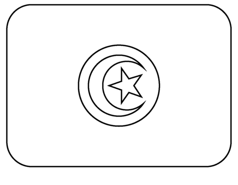 Flag of tunisia emoji coloring page free printable coloring pages