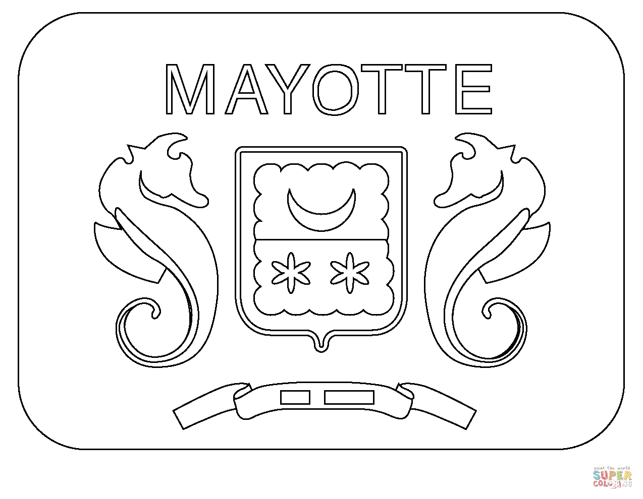 Flag of mayotte emoji coloring page free printable coloring pages