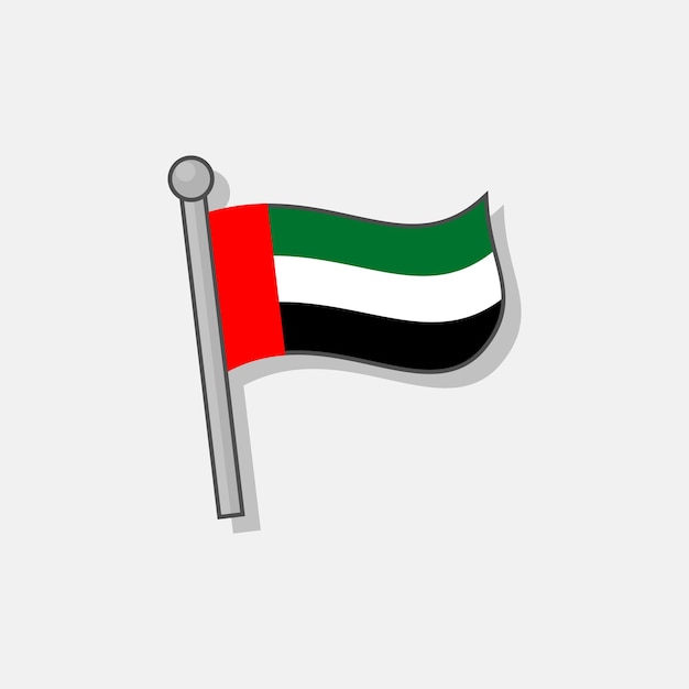 Premium vector illustration of arab emirates flag template