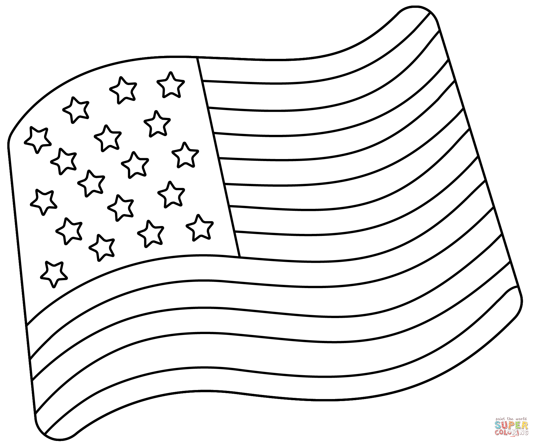 United states flag emoji coloring page free printable coloring pages