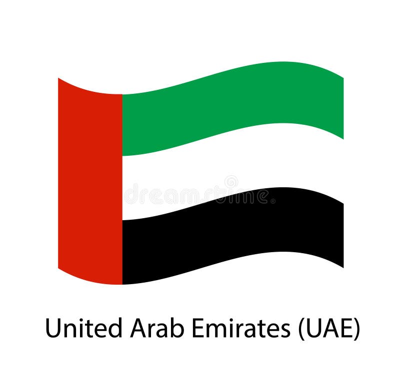 Uae abstract flag art united arab emirates color banners stock vector