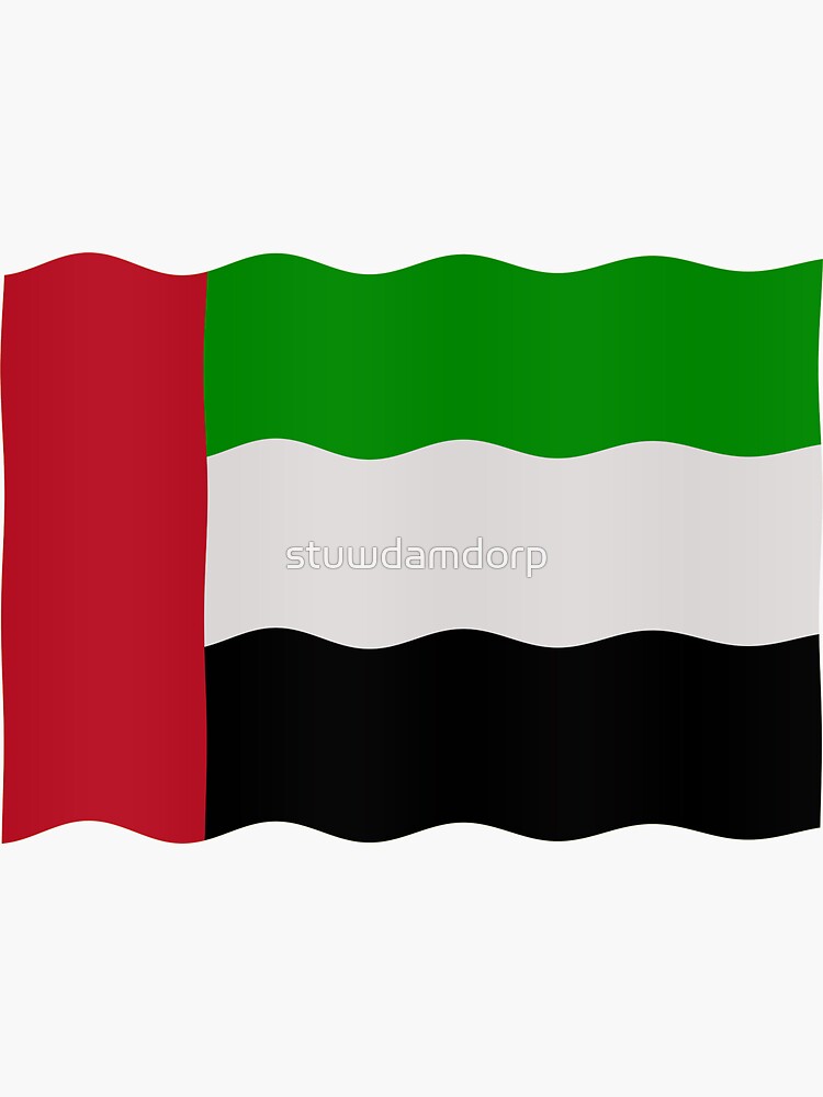 United arab emirates flag sticker for sale by stuwdamdorp