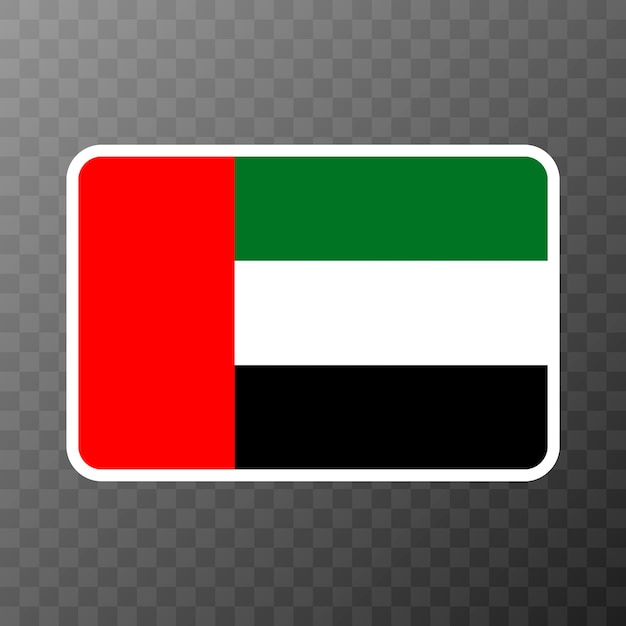 Premium vector united arab emirates flag official colors and proportion vector illustration