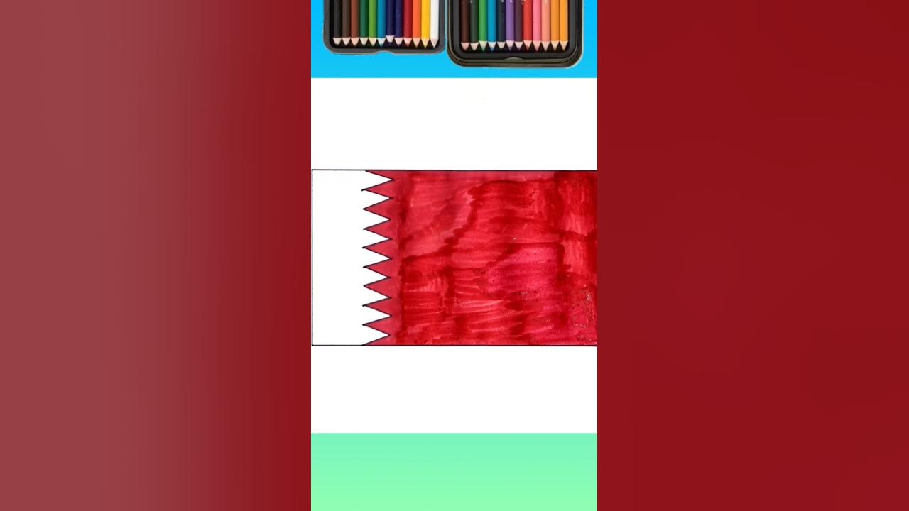 How to draw qatar flag qatar uae dubai art shortsfeed