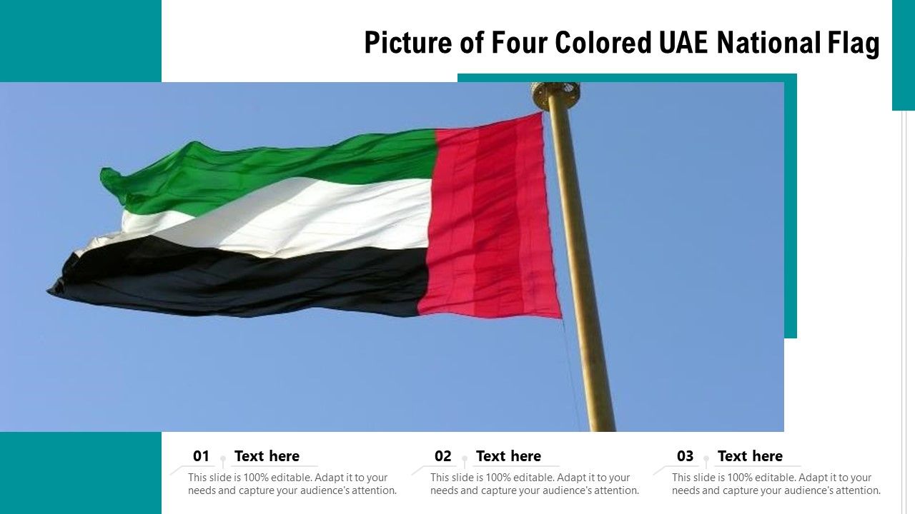 Picture of four colored uae national flag ppt powerpoint presentation gallery background images pdf