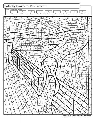 Coloring pages color by number