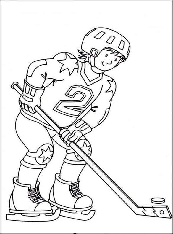 Hockey coloring pages