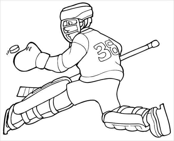 Hockey coloring pages