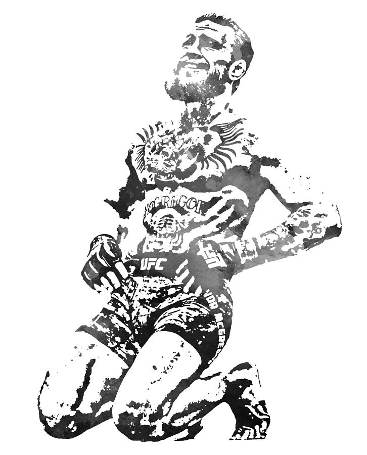 Conor mcgregor ufc water color pixel art mixed media by joe hamilton