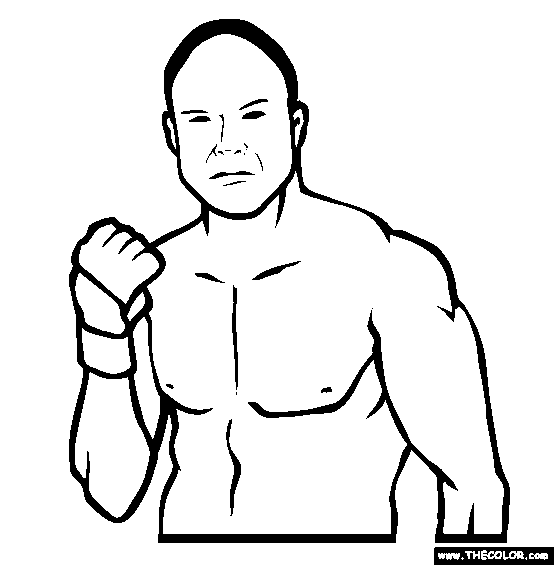 Faous a ixed artial arts fighter coloring pages