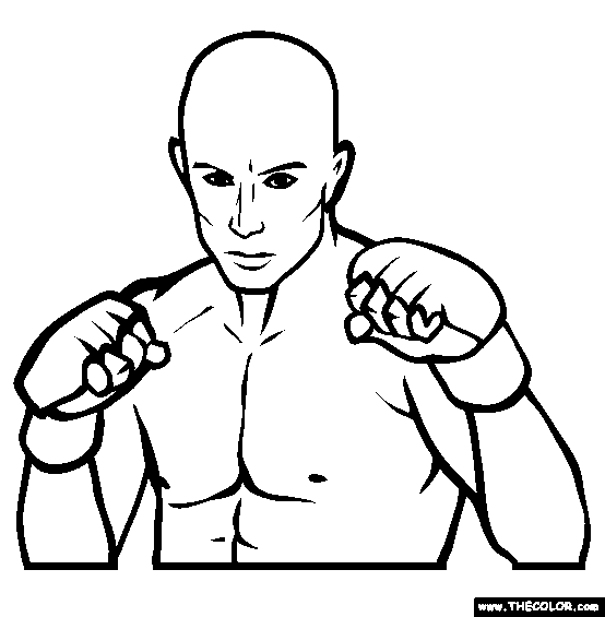 Faous a ixed artial arts fighter coloring pages