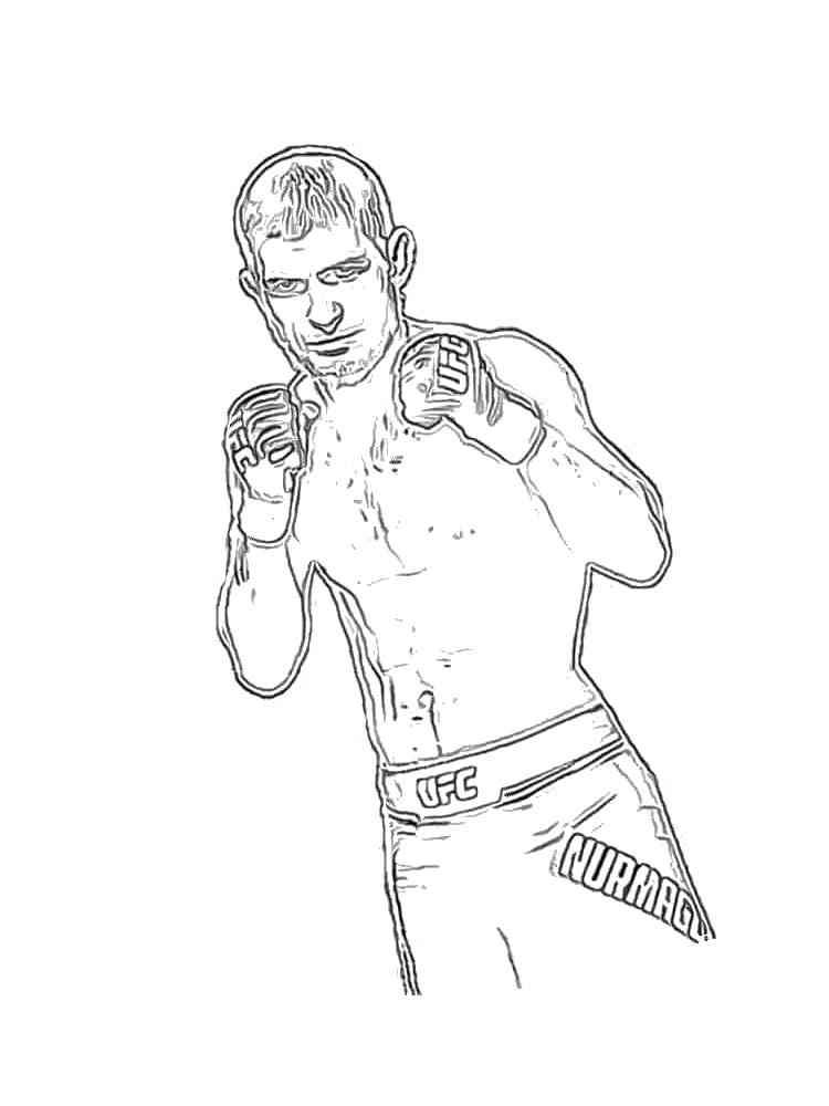 Khabib nurmagomedov coloring pages