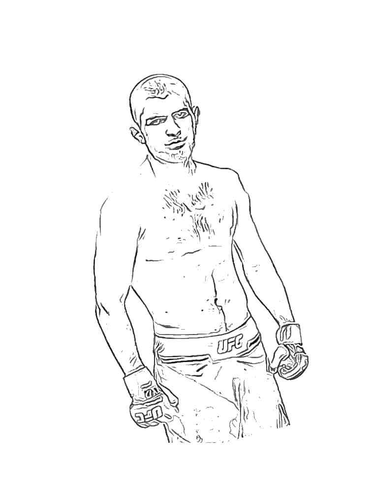 Khabib nurmagomedov coloring pages