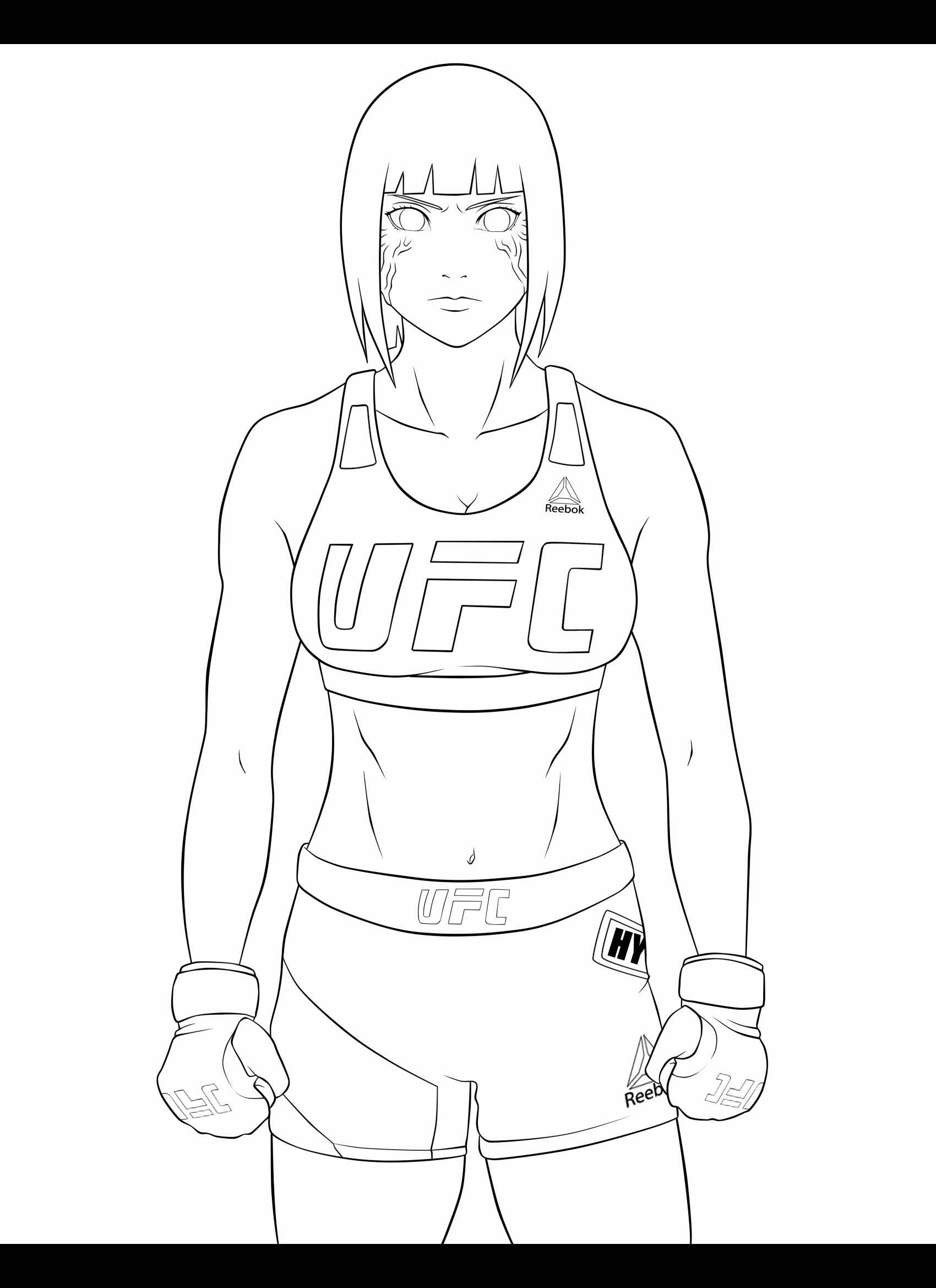 Hinata ufc lineart by jpguchiha on