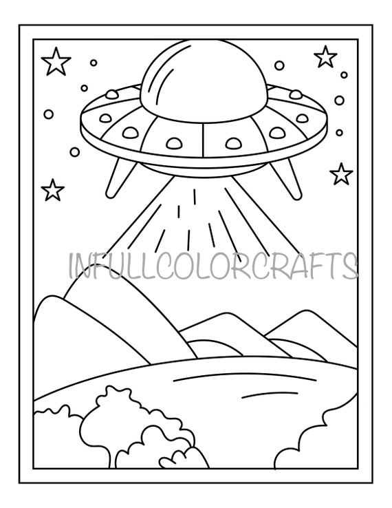 Ufo coloring page