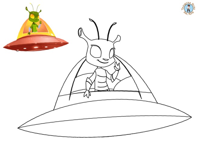 Ufo coloring page