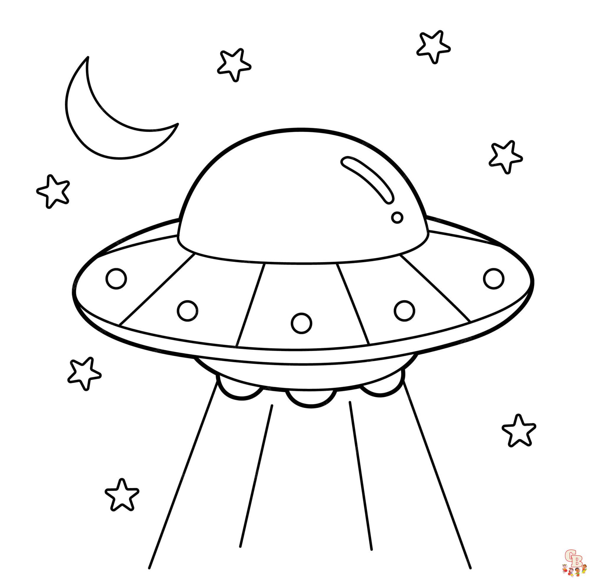 Printable ufo coloring pages free for kids and adults