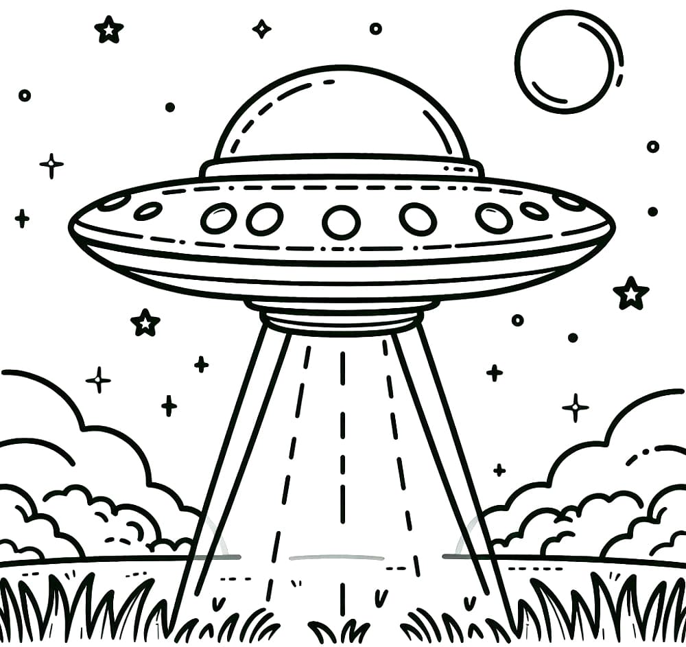 Ufo image coloring page