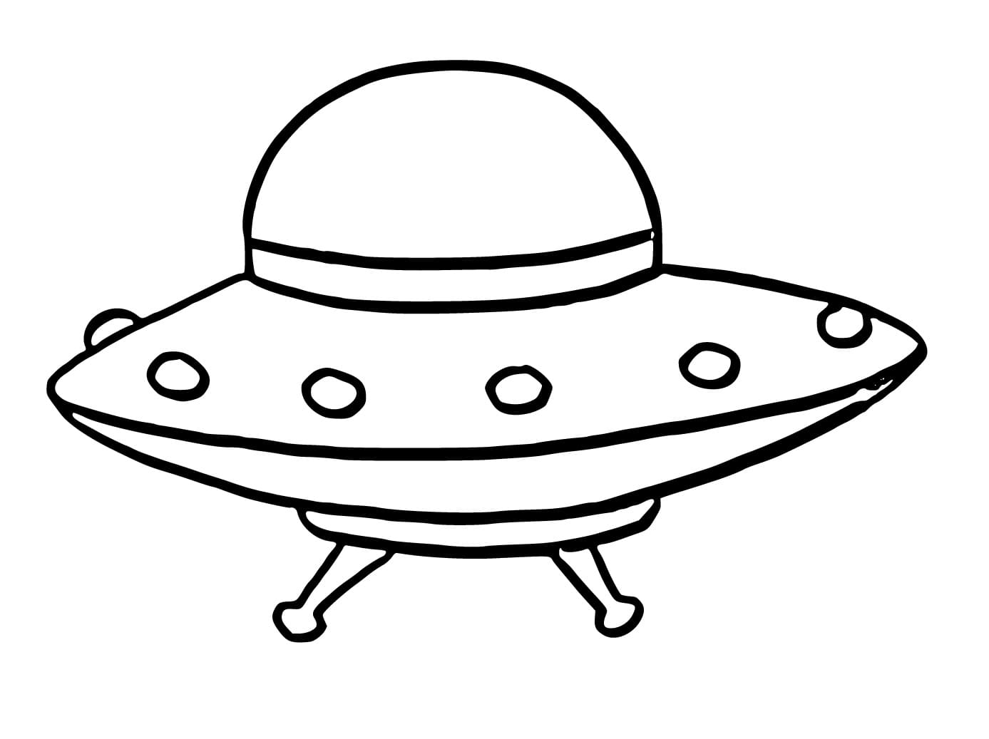 Cute ufo coloring page