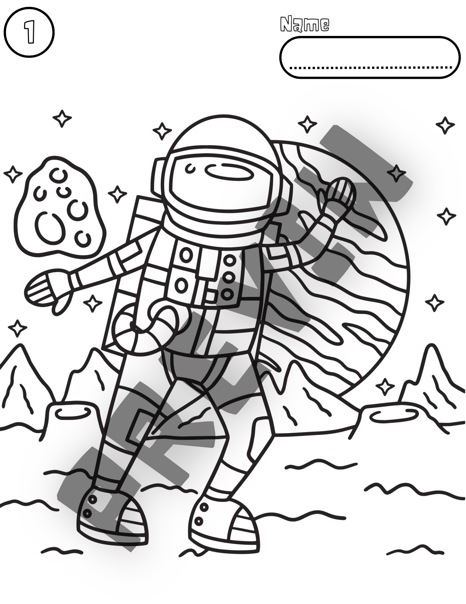 Space kids coloring pages astronaut ufo planets coloring pages v made by teachers