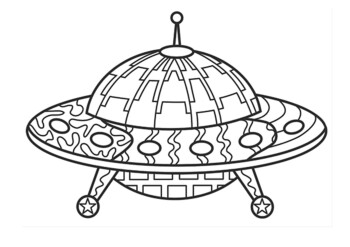 Ufo zentangle no prep coloring page by pooley productions tpt