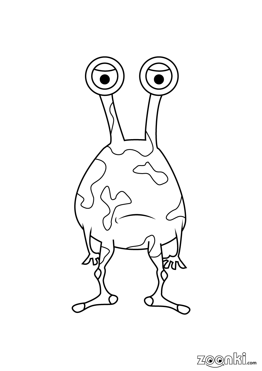 Cheeky aliens and ufo colouring pages