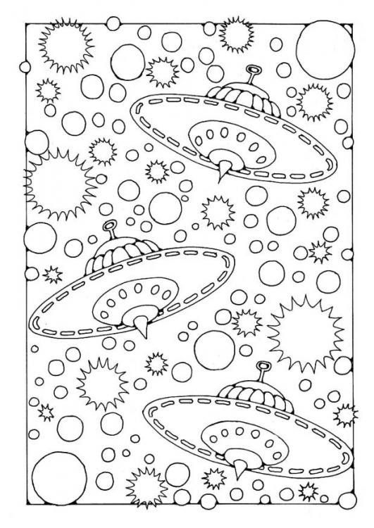 Space coloring pages