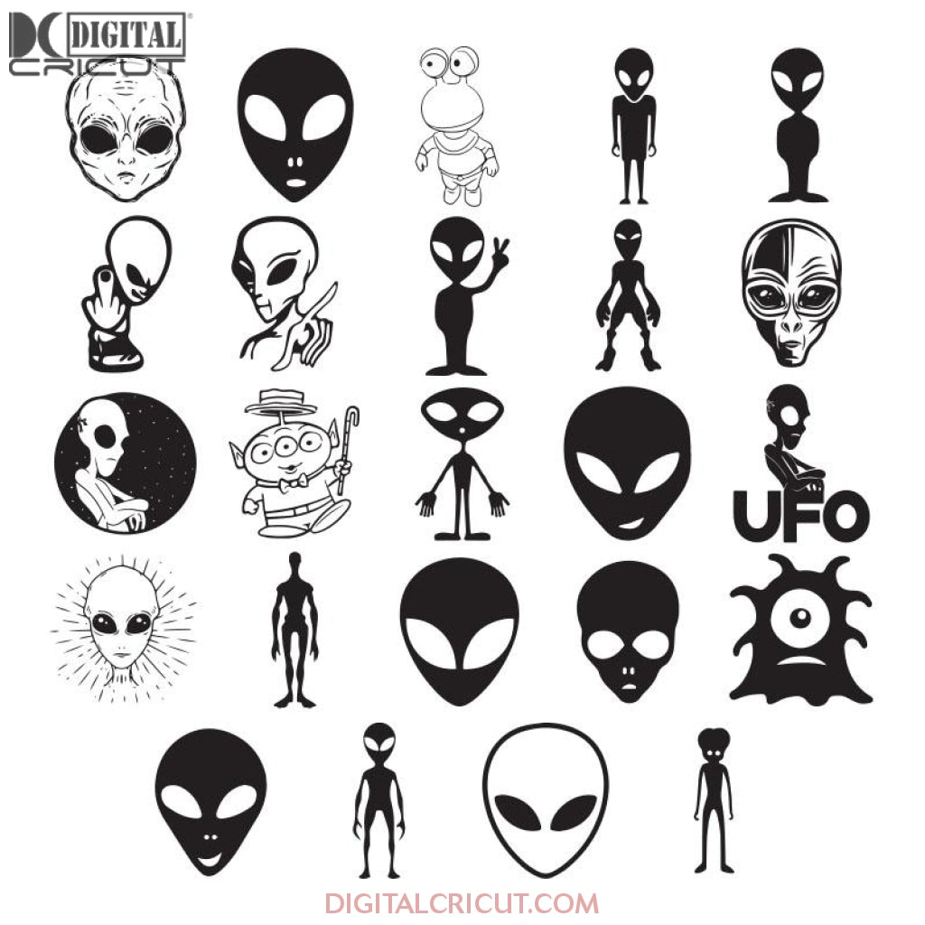 Alien bundle svg clipart cut file ufo martians stencil vector weed svg ufo svg ufo alien svg ufo alien png ufo alien make up svg â