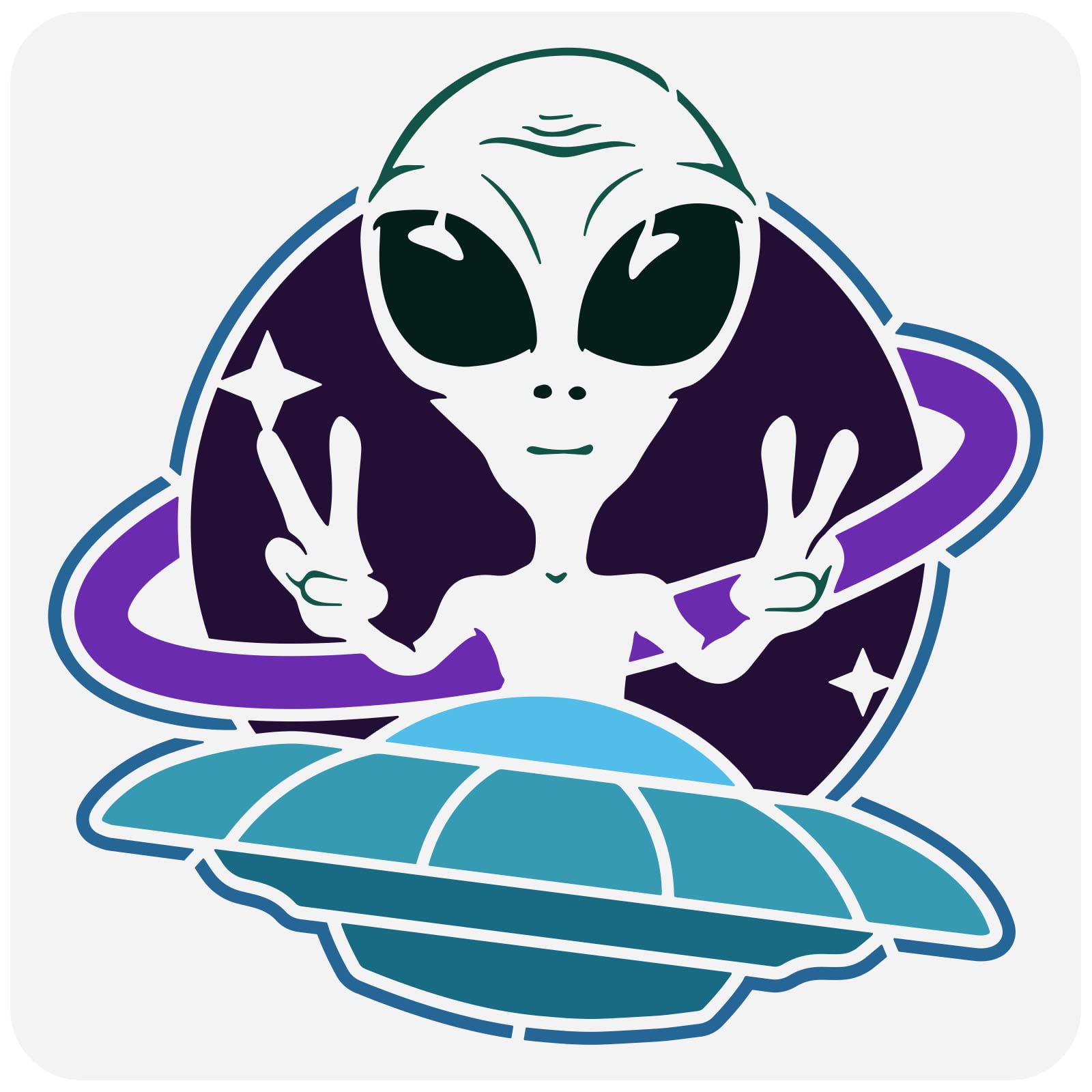 Fingerinspire alien stencils for painting xinch reusable alien and ufo pattern drawing stencil diy craft alien planet stencil for painting on wall floor wood furniture and fabric tools home