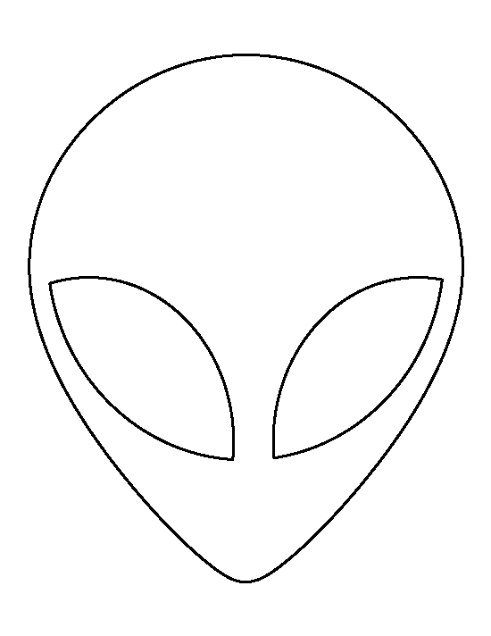 Printable alien head template tattoo stencil outline alien drawings alien crafts