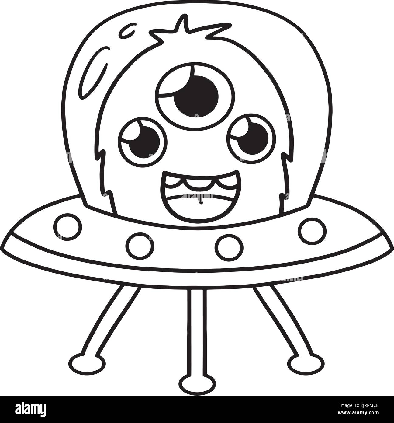 Ufo line drawing cut out stock images pictures