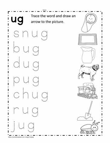 Ug word family activity worksheets