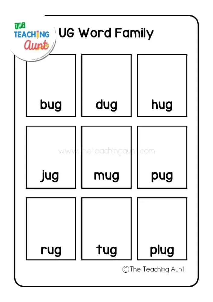 Ug word family list