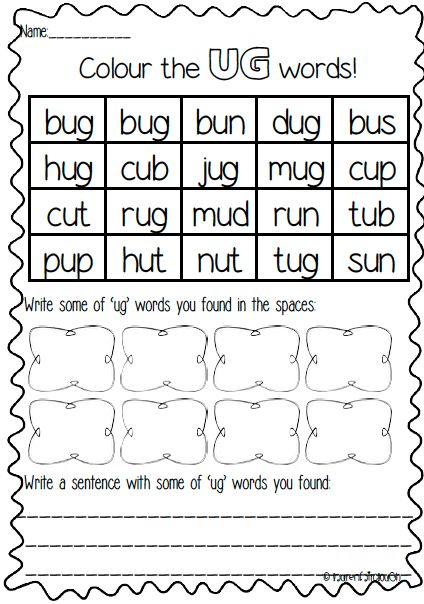 Ug word family pack packed full of literacy and spelling games activities and worksheets word family worksheets word families family worksheet