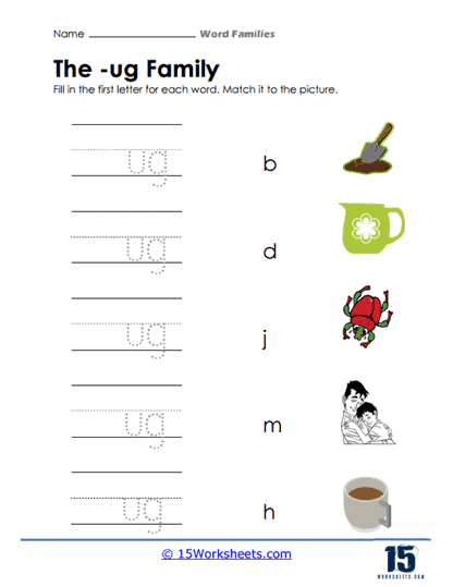 Word families worksheets