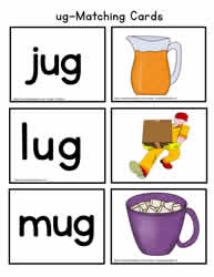 Ug word family printables worksheets