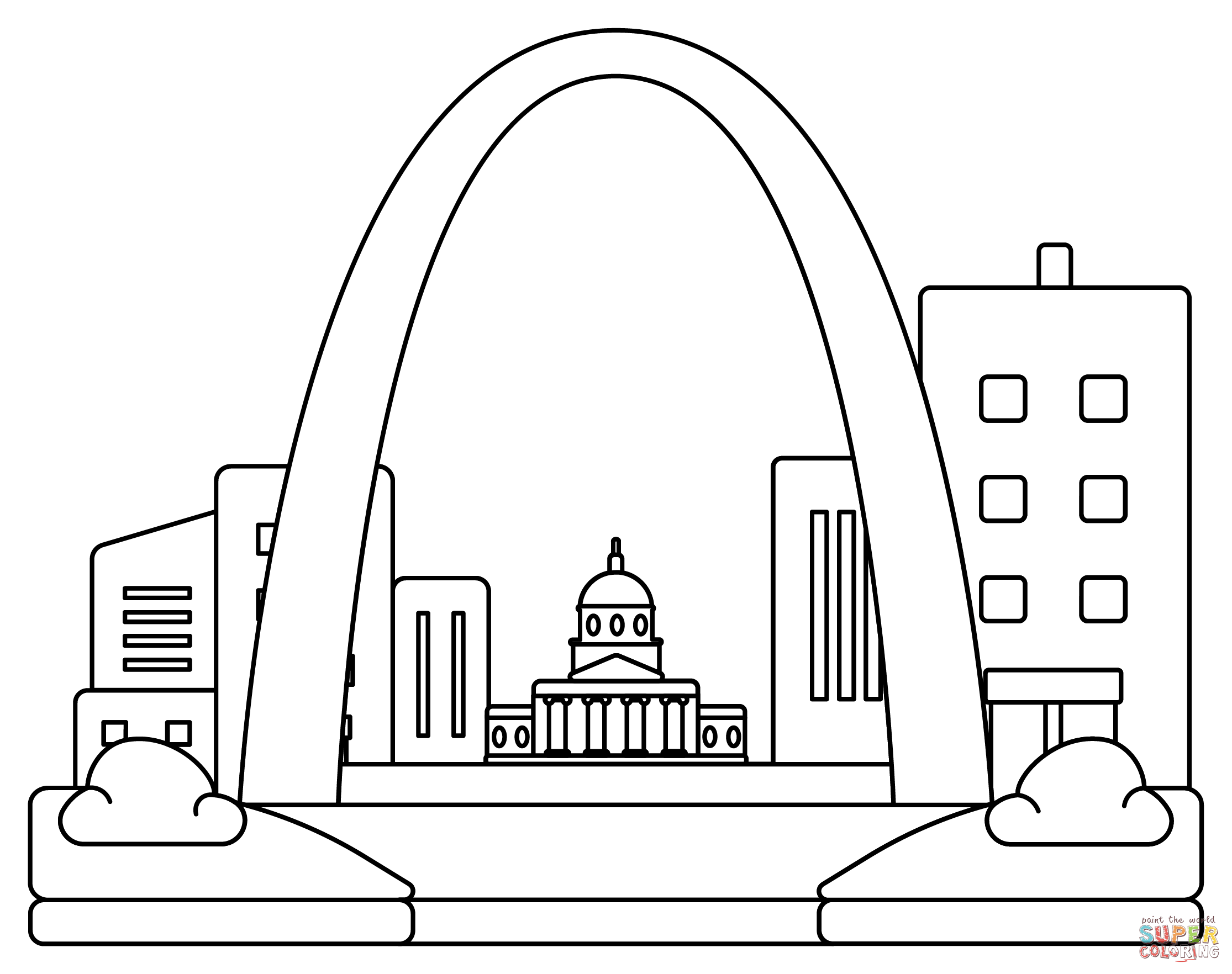 St louis arch coloring page free printable coloring pages