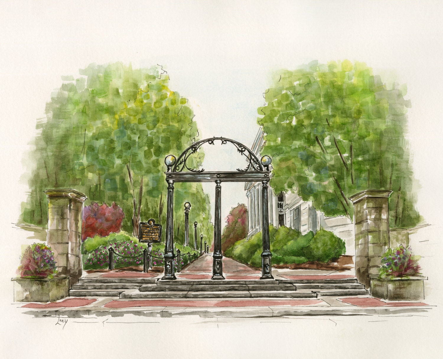 Uga arch print