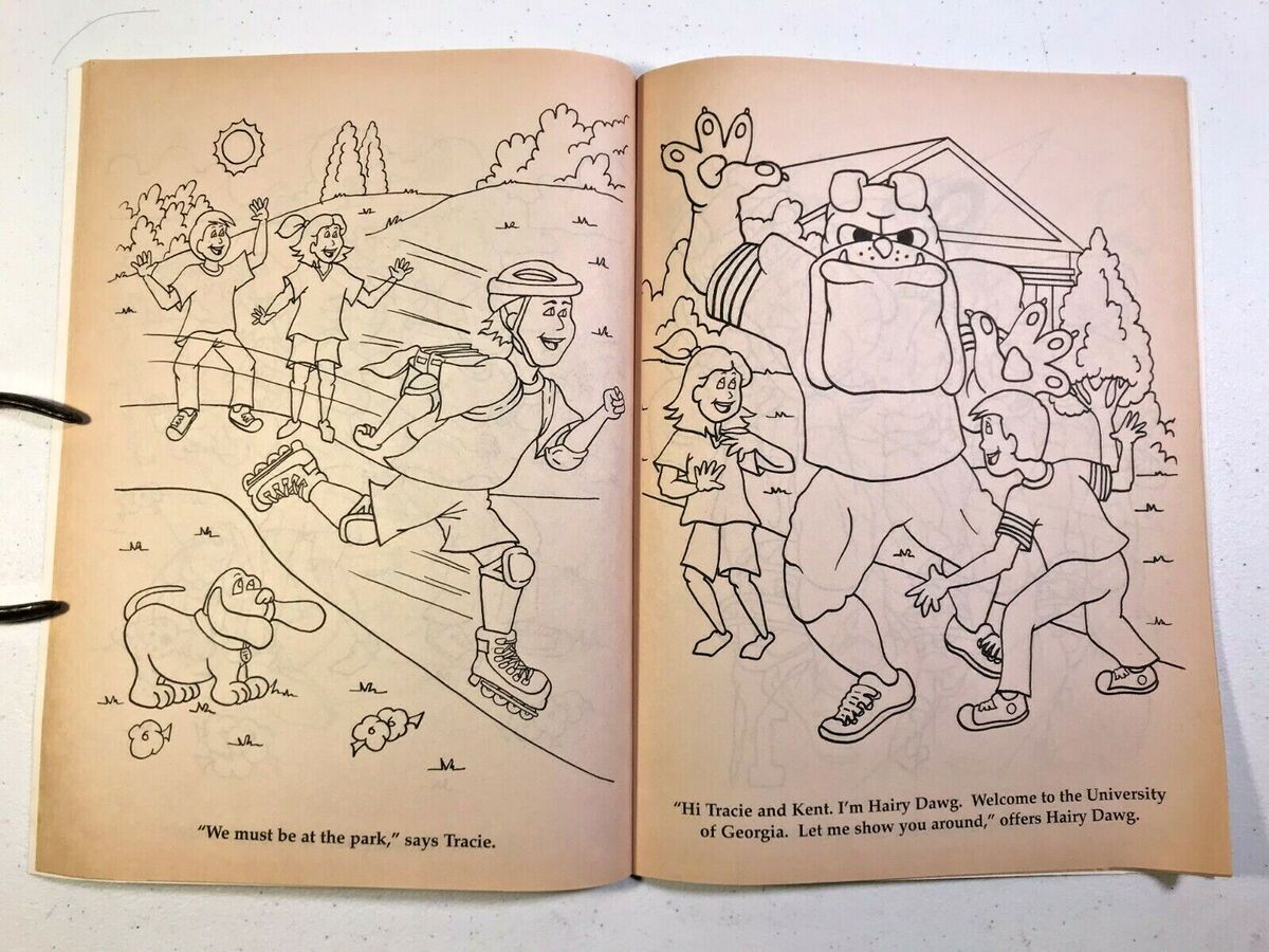 Color me georgia official uga coloring book w hairy dawg ga bulldog kids