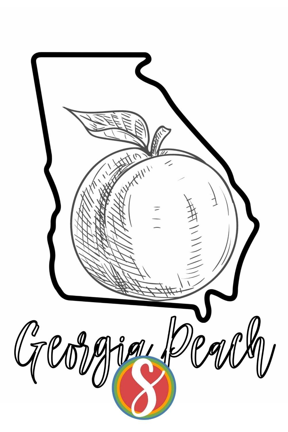 Free georgia coloring pages â stevie doodles