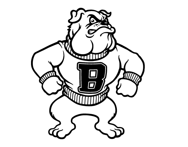 Buldog coloring page