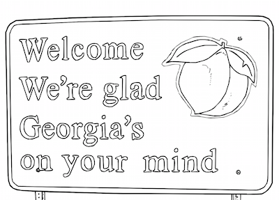 Wele to georgia wele sign coloring