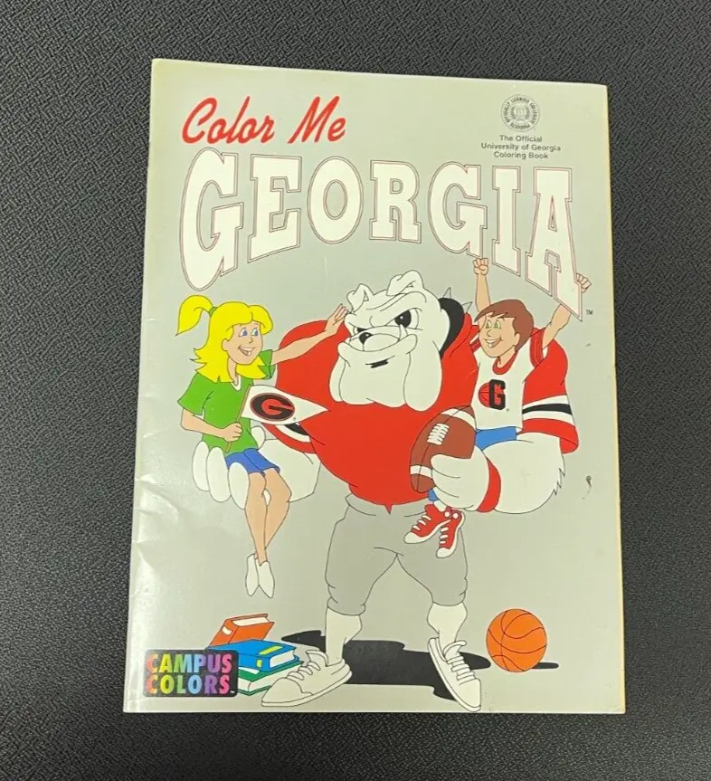 Color me georgia official uga coloring book w hairy dawg ga bulldog kids